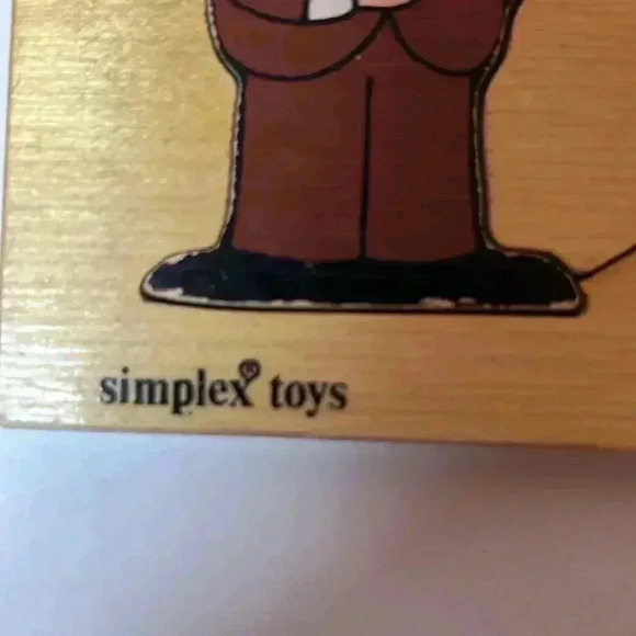 VINTAGE WOODEN CHILDRENS SCHOOL‎ HOUSE PUZZLE CLASSROOM TEACHER - Picture 3 of 5